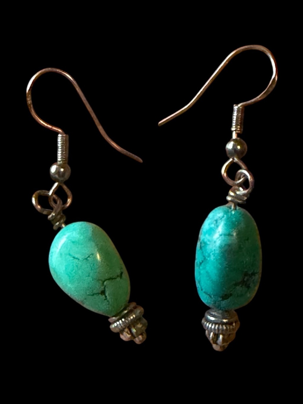 Turquoise Bead Drop Earrings - Women Jewelry